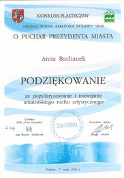 Podzikowanie - O Puchar Prezydenta Miasta Puawy