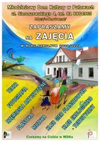 Rekrutacja na zajcia w roku szkolnym 2020/2021 Modzieowy Dom Kultury w Puawach