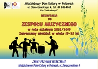 Rektutacja do zespou muzycznego MDK Puawy 2018-2019