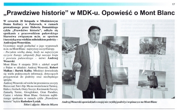 Spotkanie z podrnikiem z Puaw - Andrzejem Wenerskim