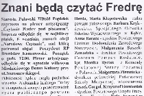 Znani bd czyta Fredr - artyku w Tygodniku Powila 32.2013