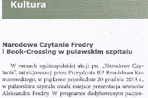 Narodowe Czytanie Fredry i bookcrossing w Puawskim Szpitalu - artyku